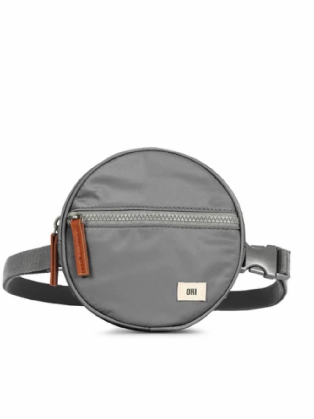ORI LONDON PADDINGTON HIP BAG IN GRAPHITE CIRCLE BELT BAG